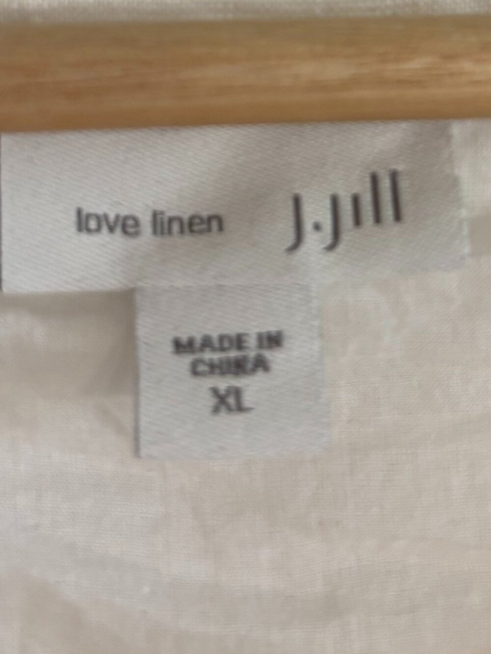 J. Jill Love Linen Shift Dress White Tan Casual Summer Dress Women's XL - Picture 3 of 6